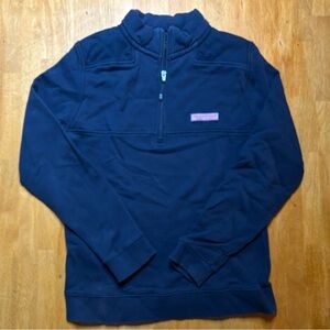 Vineyard Vines Boys’ Shep Shirt Quarter Zip Naticul Navy Sweatshirt